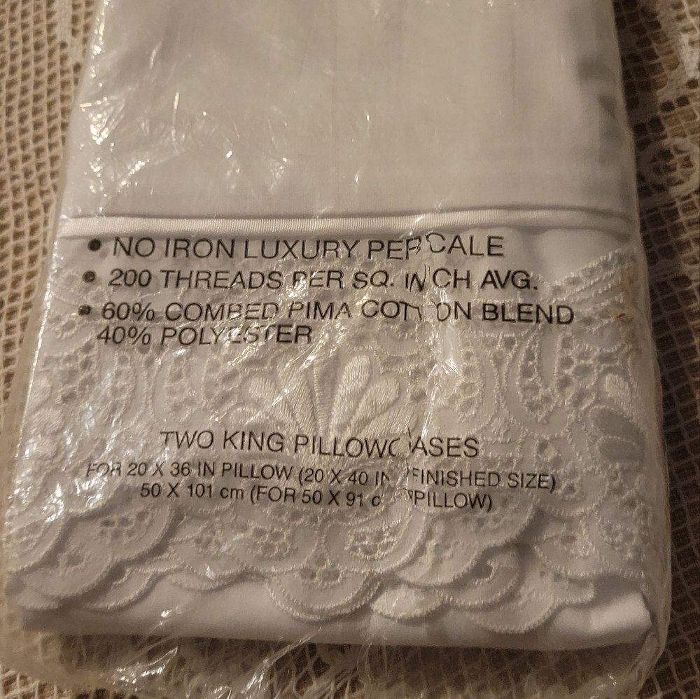 Vintage King size pillow cases.
